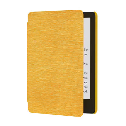 Picture of Ayotu Fabric Case for All-New 6.8" Kindle Paperwhite & Signature Edition (11th Gen, 2021 Release) - Lightweight Smart Cover with Auto Wake/Sleep - Support Back Cover Adsorption, Yellow