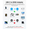 Picture of ELUTENG USB C to HDMI Adapter, USB Type C Female to HDMI Converter (Thunderbolt 3 Compatible) 4K 60Hz Support Audio and Video Transmission Type C 3.1 to HDMI Coupler Female to Male