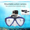 Picture of PATALACHI Action Cameras' Snorkeling Set Silicone Diving Glass Dry Top Scuba Glass, Impact Resistant Tempered Glass Panoramic Freediving with Silicone Mouth Piece for GoPro Hero 8/7/6/5 (Blue)