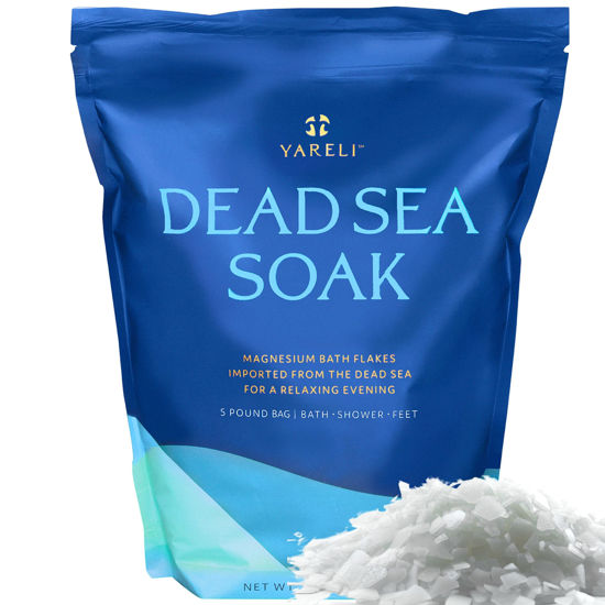 Picture of Yareli Dead Sea Bath & Foot Soak, Magnesium Bath Salt Flakes, 5lb