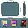 Picture of 11 Inch iPad Travel Case Organizer, Padded Protective Tablet Carrying Sleeve Bag for iPad Pro 11 (2022-2018), iPad 10.9 (10th Gen), iPad Air (5/4th Gen), Galaxy Tab A8/A7/S8/S7 (PU-Teal Blue11)