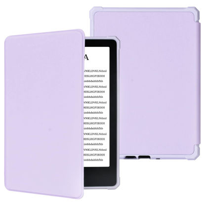 Picture of Case for 6.8" Kindle Paperwhite (11th Generation 2021 Release), All-New PU Leather Smart Cover for Kindle Paperwhite & Kindle Paperwhite Signature Edition with with Auto Sleep/Wake (Pearl Purple)