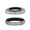 Picture of Haoge LH-X49W 2in1 All Metal Ultra-Thin Lens Hood with Adapter Ring Set for Fuji Fujifilm FinePix X70 X100 X100S X100T X100F Silver Replaces Fujifilm LH-X100 AR-X100 LH-X70