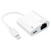 Picture of Lightning to Ethernet Adapter, [Apple MFi Certified] 2 in 1 RJ45 Ethernet LAN Network Adapter with Charge Port Compatible with iPhone/iPad/iPod, Plug and Play, Supports 100Mbps Ethernet Network