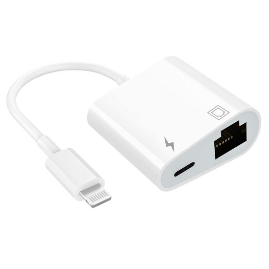 GetUSCart Lightning to Ethernet Adapter Apple MFi Certified 2