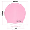 Picture of Extra Large Swim Cap for Braids and Dreadlocks Afro Hair Extensions Weave Long Hair, Waterproof Silicone Cover Ear Bath Pool Shower Swimming Cap for Women Men Youth Kids Girl to Keep Hair Dry, Pink