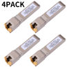 Picture of 4PACK 10G SFP+ RJ45 Copper Transceiver, 10G T Copper Module 10GBase-T SFP CAT.6a/7 up to 30 Meters Compatible with Cisco,Ubiquiti,Netgear,D-Link,Supermicro,TP-Link,Broadcom Mikrotik,Unifi