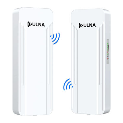 Picture of Outdoor Wireless Bridge Point to Point - High Speed Gigabit WiFi Bridge, ULNA 5.8G Long Range Up to 5KM/3.1Miles CPE with Ethernet Ports, PTP/PTMP, 27dBm, Ideal for Barn Garage, 2-Pack