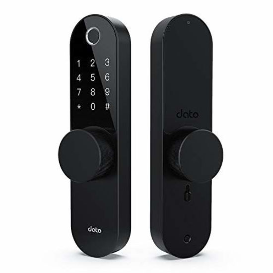 Picture of DATO Smart Fingerprint Door Lock - Digital Touchscreen Keyless Entry Front Door Lock with Backup Key for Homes/AirBnB/Apartments/Hotels, Black(L-F500)