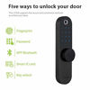 Picture of DATO Smart Fingerprint Door Lock - Digital Touchscreen Keyless Entry Front Door Lock with Backup Key for Homes/AirBnB/Apartments/Hotels, Black(L-F500)