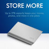 Picture of LaCie Portable SSD 2TB External Solid State Drive - USB-C, USB 3.2 Gen 2, speeds up to 1050MB/s, Moon Silver, for Mac PC and iPad, with Rescue Services (STKS2000400)