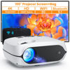 Picture of HAPPRUN Projector, 5G WiFi Bluetooth Projector, Native 1080P Portable Projector with Screen and Bag, Support 4K, Zoom, 300" Outdoor Movie Projector Compatible with iOS/Android/TV Stick/PS5