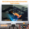 Picture of HAPPRUN Projector, 5G WiFi Bluetooth Projector, Native 1080P Portable Projector with Screen and Bag, Support 4K, Zoom, 300" Outdoor Movie Projector Compatible with iOS/Android/TV Stick/PS5