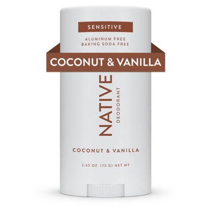 Picture of Native Sensitive Natural Deodorant for Women and Men, Aluminum Free, Baking Soda Free, Phthalate Free, Talc Free, Coconut Oil and Shea Butter | Coconut & Vanilla (Sensitive)