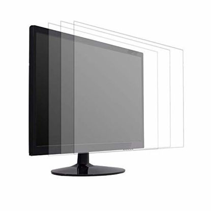 Picture of 19 Inch Anti Glare Screen Protector Fit Diagonal 19 Inch Desktop with 16:10 Widescreen Monitor, Reduce Glare Reflection and Eyes Strain, Fingerprint-Resist (16 1/16 x 10 1/16 Inch)-3Pcs