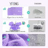 Picture of YFONG X-Large Microfiber Hair Towel Wrap for Women, Soft Hair Drying Towel with Elastic Band, Fast Drying Hair Turbans for Wet Curly Long Hair, Microfiber Towel for Hair Anti Frizz 30" X 40" (Purple)