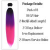 Picture of Ombre Purple Pink Braiding Hair Pre Stretched Crochet Braids Twist Kanekalon Braiding Hair Extensions