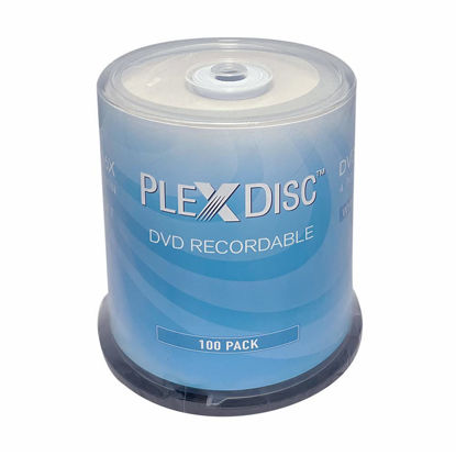 Picture of PlexDisc DVD+R 4.7GB 16X White Inkjet Printable Hub Printable - 100pk Cake Box (FFB) 63C-215-BX, 100 pieces