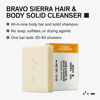 Picture of Bravo Sierra Body and Hair Mens Soap Bar, 2-Pack - All-In-One Shampoo & Soap for Face, Hair & Body - Citrus & Cedarwood, 7 oz - Coconut, Shea Butter & Oat Flour for Soft Skin & Healthy Hair