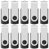 Picture of Bulk 10 Pack of Enfain 4GB USB 2.0 Black Flash Drives for File Backup and Transfer