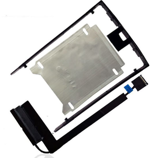 Picture of Fleshy Leaf 2.5" HDD Caddy Bracket with Right Side Hard Drive Connector Cable with Holder Tin Foil Replacement for Lenovo Thinkpad P50 P51 00UR835 DC02C007C10