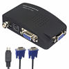 Picture of XMSJSIY BNC to VGA, S Video VGA to VGA Converter CCTV Camera PC to TV Adapter BNC Input to VGA Input to VGA Output Laptop Computer Monitor Converter for DVR DVD Player Support PAL NTS
