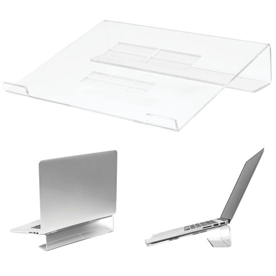 Acrylic laptop deals stand for desk