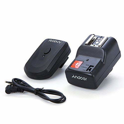 Picture of Andoer Wireless Remote Speedlite Flash Trigger Universal 4 Channels with 1 Receiver for Canon Nikon Pentax Olympus +PC Sync Cord(2.5mm to PC)