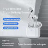 Picture of Wireless Earbuds Bluetooth 5.1 Headphones with Wireless Mini Charging Case IPX7 Waterproof Stereo Earphones in-Ear Built-in Mic Headset,Noise Cancelling Headphones for Work Sports iOS Android (White)