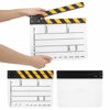 Picture of Acrylic Film Clapboard, 30x25cm/11.81x9.84" Movie Props Clap Board Dry Erase Director's Cut Action Scene Clapper Board Clap Photography Tool(Yellow)