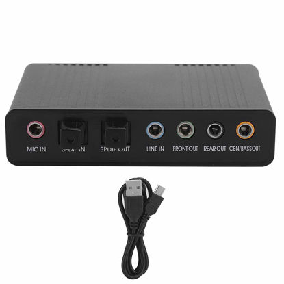 Picture of External Sound Card,Digital PlaybackDigital Recording Mode,Stable Performance,DM-HD10 USB 5.1 Computer External Sound Card Audio Adapter for Karaoke Recording