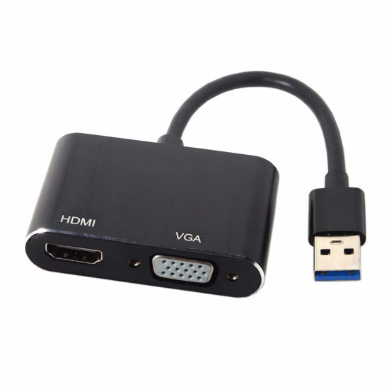 CY USB 3.0 2.0 to HDMI VGA HDTV Adapter Cable External Graphics Card for Windows Laptop