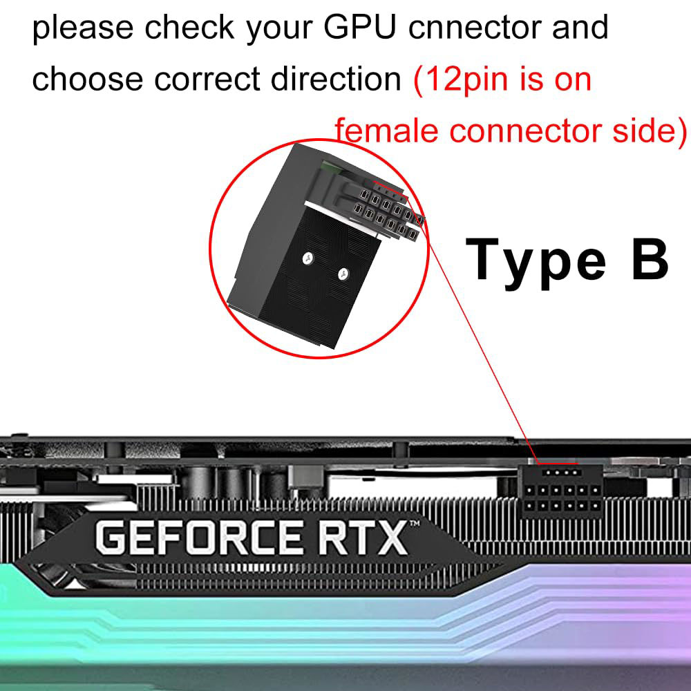 Getuscart 12vhpwr 90 Degree Adapter 16 Pin Gpu Power Connector 600w