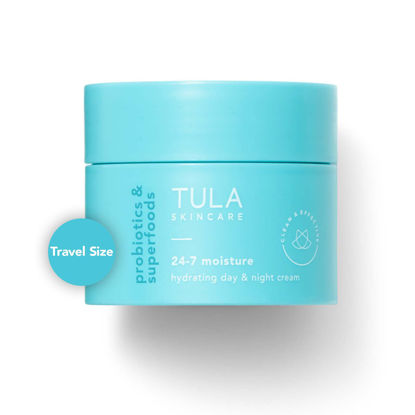 Picture of TULA Skin Care 24-7 Moisture Hydrating Day and Night Cream (Travel-Size) | Moisturizer for Face, Contains Watermelon Fruit and Blueberry Extract | 0.5 oz.