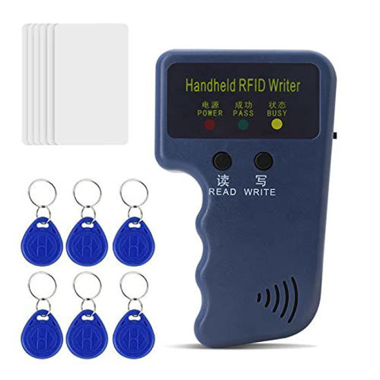 Picture of 125KHz RFID ID Card Copier, Handheld RFID ID Card Copier Reader Writer Duplicator + 6 Writable Tags + 6 Cards