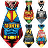 Picture of Original Stick'Nsnap (TM) 17 Baby Monthly Necktie Onesie Stickers - "Happy Heroes" (TM) Milestones for 12 Months +5 Bonus Milestones