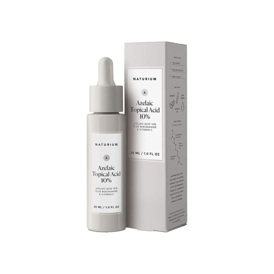 Picture of Naturium Azelaic Topical Acid 10%, Brightening Face & Skin Care Treatment with Niacinamide & Vitamin C, 1 oz