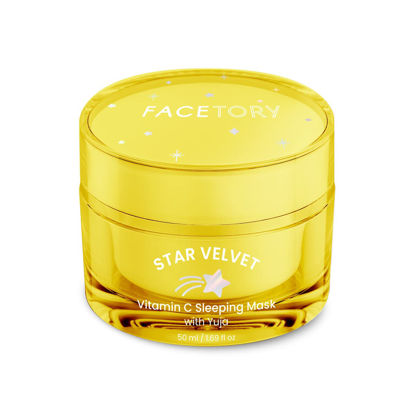 Picture of FACETORY Star Velvet Vitamin C Illuminating Sleeping Mask with Antioxidants- Evens Tone, Moisturizes, Protecting, Overnight Face mask, Cruelty-Free, No Fragrance, 50ml/ 1.69 oz