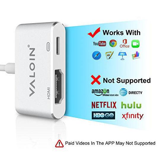 what TV apps work? Digital AV adapter HDMI. iPhone iPad 