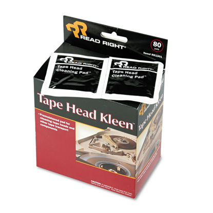 Picture of Read Right Tape head premoistened cleaning pads, 80/box RRTRR1301