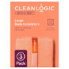 Picture of Cleanlogic Bath and Body Exfoliating Body Scrubber, Large Exfoliator Tool for Smooth and Softer Skin, Daily Skincare Routine, Assorted Colors, 3 Count Value Pack