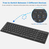 Picture of Wireless Keyboard, Bluetooth Keyboard with Number Pad, 2.4G+Bluetooth Full-Size Quiet Computer Keyboard for iPad 10.2(9th/8th/7th)/iPad Air 5th/4th/iPad Pro 11/12.9, iPad 10.5/9.7/iPad Mini (Black)