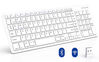 Picture of Wireless Keyboard, Bluetooth Keyboard with Number Pad, 2.4G+Bluetooth Full-Size Quiet Computer Keyboard for iPad 10.2(9th/8th/7th)/iPad Air 5th/4th/iPad Pro 11/12.9, iPad 10.5/9.7/iPad Mini (White)