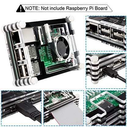 Picture of Etoput Retro Game Kit, Case for Raspberry Pi 3/ 3B+(B Plus), with HDMI 5V 2.5A Power Supply HeatSinks Fan for Raspberry Pi 2/3/ 3B+