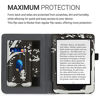 Picture of kwmobile Case Compatible with Kobo Clara HD - Case PU Leather Cover with Magnet Closure, Stand, Strap, Card Slot - Girl Tree Swing White/Black