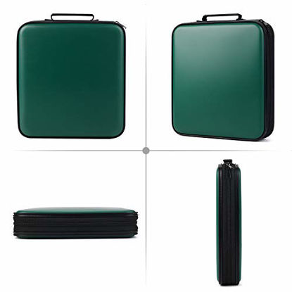 Picture of CD Case, COOFIT DVD Storage DVD Case VCD Wallets Storage Organizer DVD Storage 160 Capacity Green