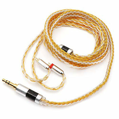 Picture of Linsoul Tripowin Zonie 16 Core Silver Plated Cable SPC Earphone Cable BL03 TRN V90 V80 AS10 ZS10 ZS6 ES4 ZST ZSR(2pin 0.78-3.5mm, Gold)