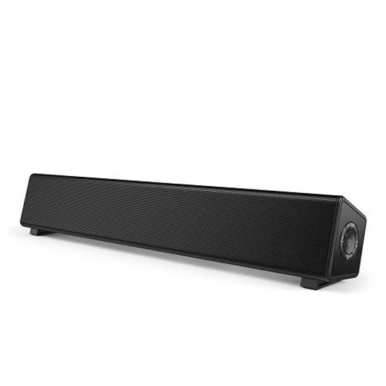 Picture of Computer Speaker Bluetooth 4.2, Wired/Wireless Computer Sound Bar, Mini Soundbar Speaker for PC/Cellphone/Tablets/Desktop/Laptop/TV, RCA/AUX Connection