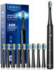 Picture of ATMOKO Electric Toothbrush with 10 Duponts Brush Heads, 40000 VPM, Fast Charge 2 Hr Last 35 Days Rechargeable Power Sonic Toothbrushes Adults & Kids, Upgrade Black (HP141-B)