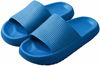 Picture of SHARLLEN Pillow Slides Slippers, Unisex Massage Foam Bathroom Slippers Blue 5.5